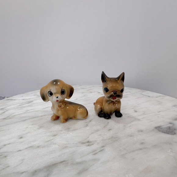 Vintage mid century modern Ceramic Dog Figurines from Japan 1950s 1960s - Picture 8 of 8